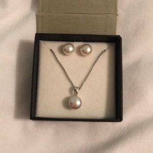 Peal Necklace + Earrings